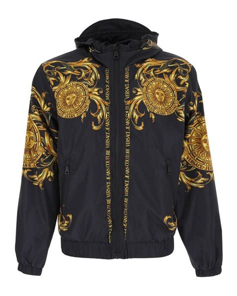 mens versace jeans baroque bomber jacket|Versace windbreaker jacket.